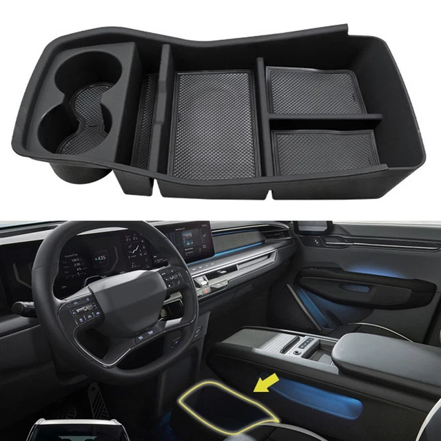 For Kia EV9 Car Central Control Storage Box Armrest Organizer Cup Holder Tray