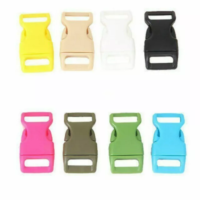 25pcs Colorful Contoured Side Release Buckles Plastic For Paracord shoes Bags Pe