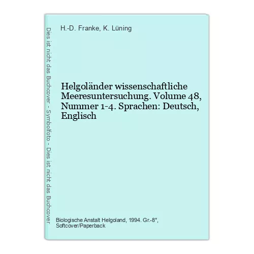 Helgoländer wissenschaftliche Meeresuntersuchung. Volume 48, Nummer 1-4. Sprache