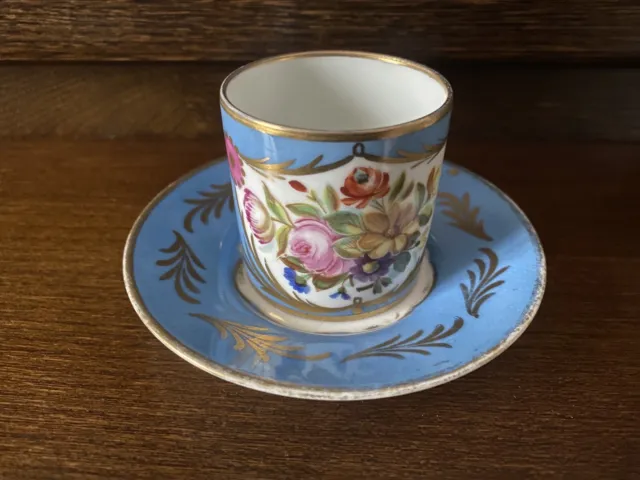 Ancienne Tasse Litron Dihl Porcelaine De Paris Duc D'angouleme Xviiieme Cup