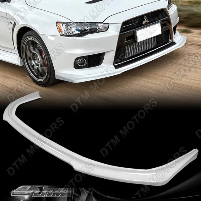 For 08-15 Mits.EVO X 10 Evolution R-Style Painted White Front Bumper Lip Spoiler
