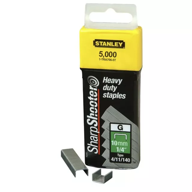 STANLEY Klammern Typ G 1-TRA706T5T 10 mm - für Elektro- & Handtacker 5000 Stück