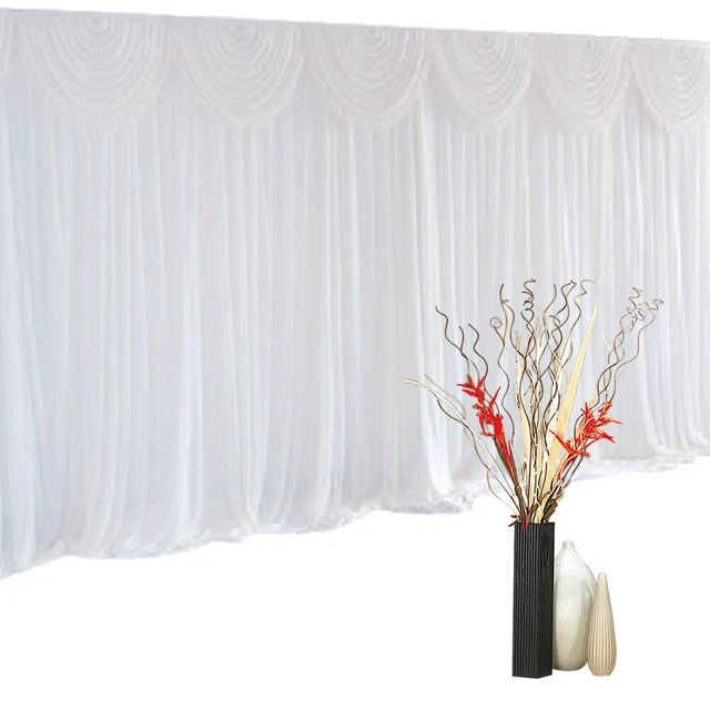 3*3m Cortina Blanca Fondo Escenario Para Boda Fiestas Escenarios Hielo