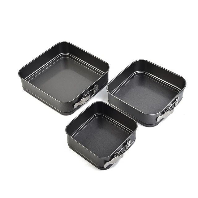 Stampo per lattine per torta Bake Like a Pro con forma quadrata set 3 pz padella