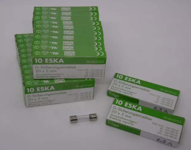 Feinsicherung ESKA 5x20mm, 6,3 A, T, für Tandir 120 Dönermesser Kreismesser NEU*