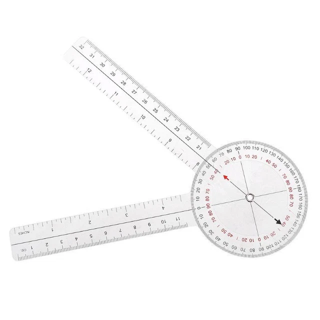 Angle Ruler Plastic Goniometer 360 Degree for Body Measuring Tape Goniometer