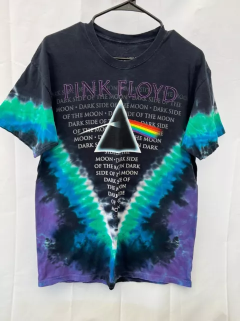 Pink Floyd Vintage Liquid Blue Dark Side Of The Moon Tee Tie Dye T-Shirt Large