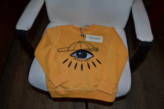 pull neuf ou sweat kenzo 8 ans assez epais couleurs jaune l'oeil PROMOTION