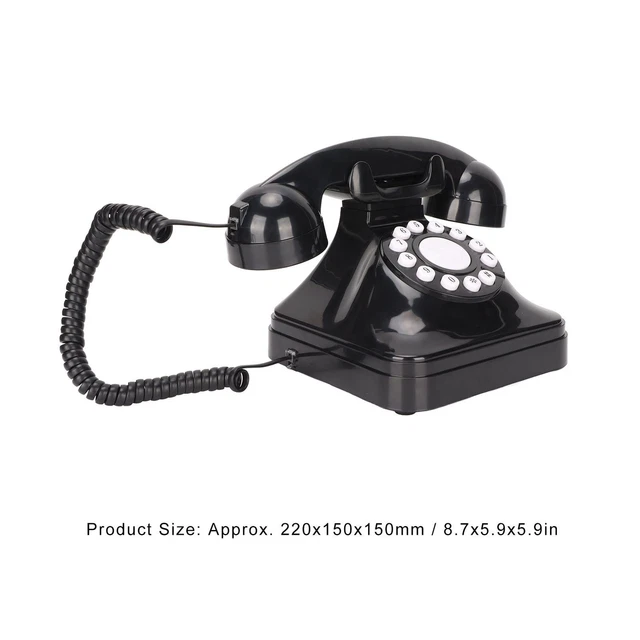 CHDE Desk Phone Classic Black Color With Noise Reduction Retro Phone