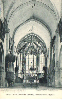 CPA 25 MONTBENOIT interieur de l'eglise