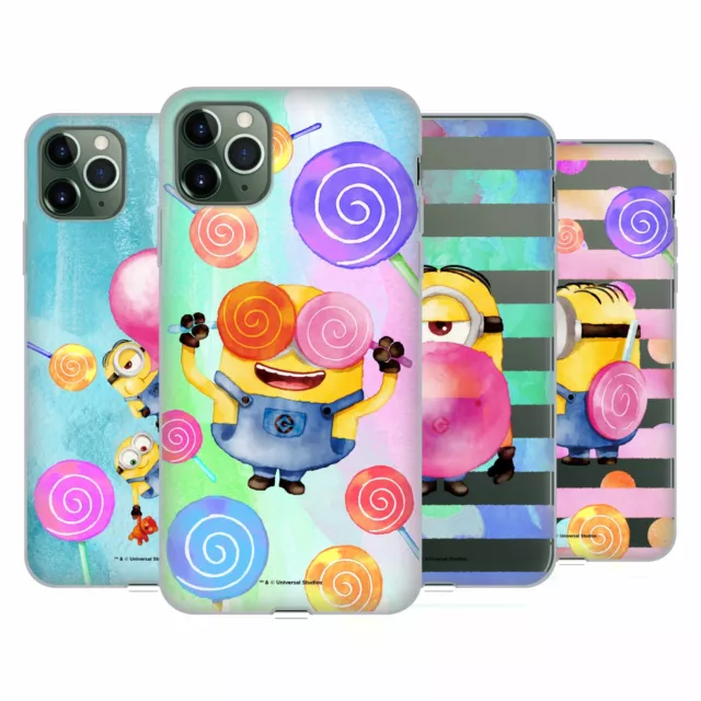 CUSTODIA IN GEL MORBIDO UFFICIALE DESPICABLE ME WATERCOLOUR MINIONS PER APPLE iPHONE