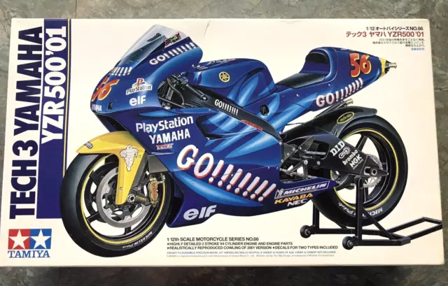 Tamiya 14086 Yamaha YZR500 '01 TECH 3  motorcycle 1/12 kit Shinya Nakano Jaque.'