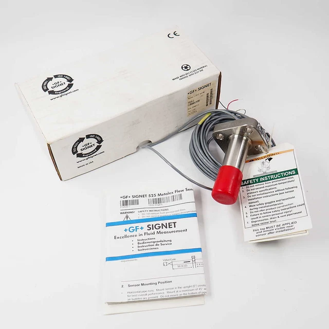 NEW GF Signet P525-2 Type 525 Metalex Paddlewheel Flow Sensor