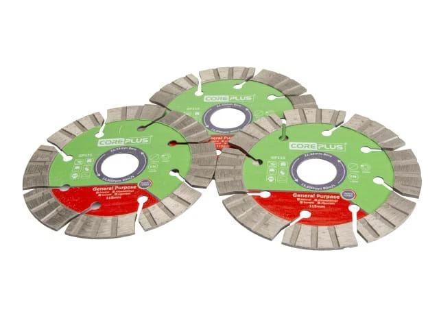 CorePlus - Hybrid Diamond Blades 115mm Tin of 3