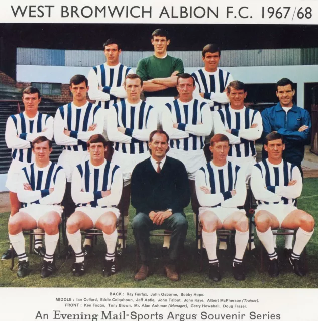 Team Photograph West Bromwich Albion FC 1967/68 Sports Argus Evening Mail #7