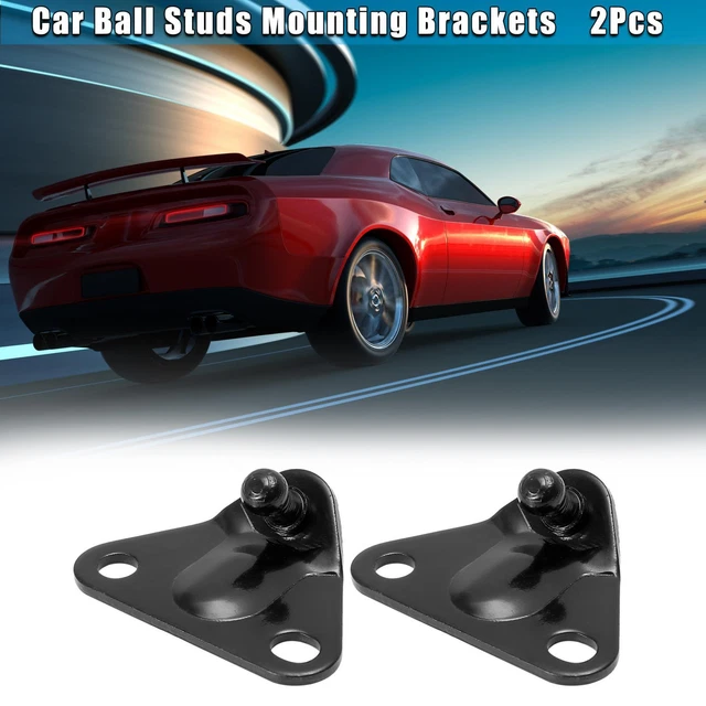 2pcs 10mm Car Ball Studs Mounting Brackets for Gas Struts Shocks 63x47x21mm