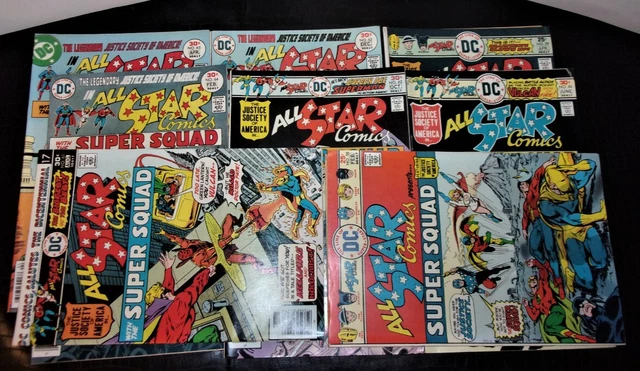 Dc All Star Comics With The Super Squad Issues #58-65 Run