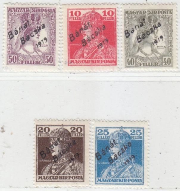 Romania Occupation Of Hungary 1919 Unused Stamps Scott 10N17/21