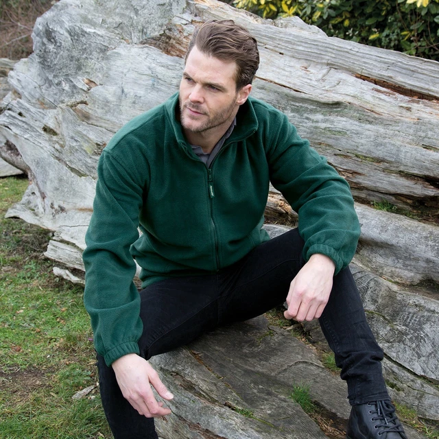 Result Mens Full Zip Up Fleece Jacket Outdoor Heavy Warm Anti Pill Work Polar 3