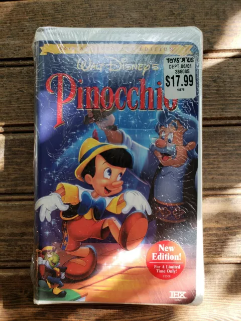 NEW VERY RARE!!! Walt Disney's 'PINOCCHIO' 60th Anniversary Edition VHS #18679
