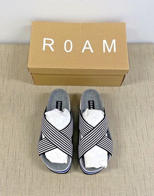 NEW Roam Stratosphere Women's Size 7 Fashion Sandals Slippers Slides Blue White