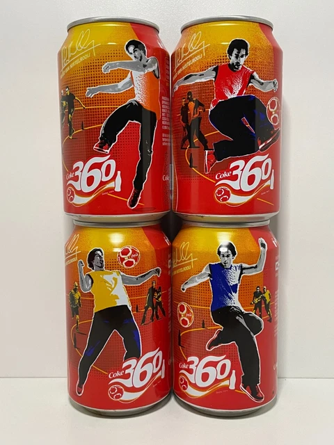 Coca Cola Coke Cans; Ruud Nistelrooij Uefa Football Euro 2004 4 Can Set, Holland