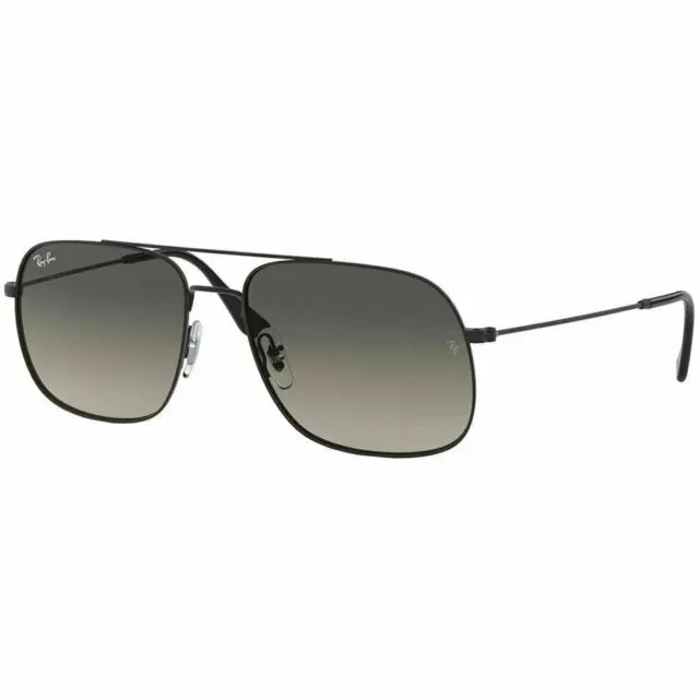 Ray-Ban RB3595 Unisex Oval Sunglasses - Black Frames with Gray Gradient Lenses