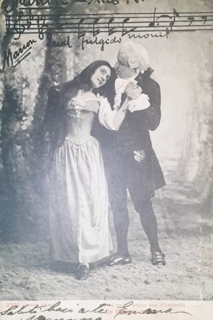 Cartolina - Lirica Opera G. Puccini - Tosca - Manon e Des Grieux - 1903