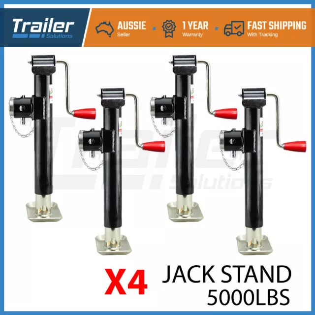 4 X Trailer Caravan Canopy Jack Leg Stand Heavy Duty 2268KG/5000lbs Side Handle