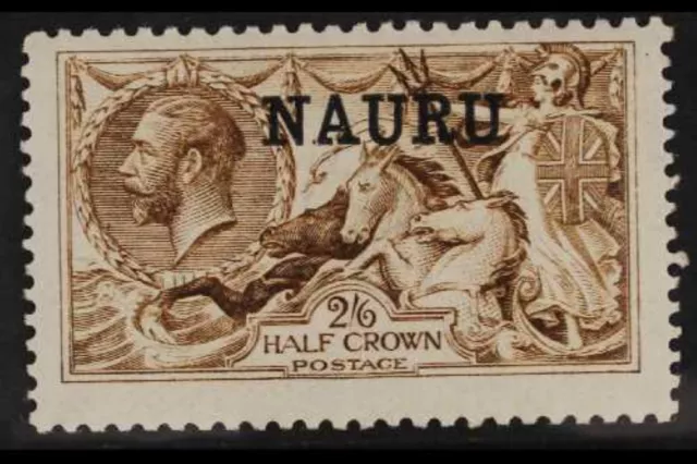 NAURU 1916-23 2s6d brown Seahorse De La Rue printing, SG 21, VFM