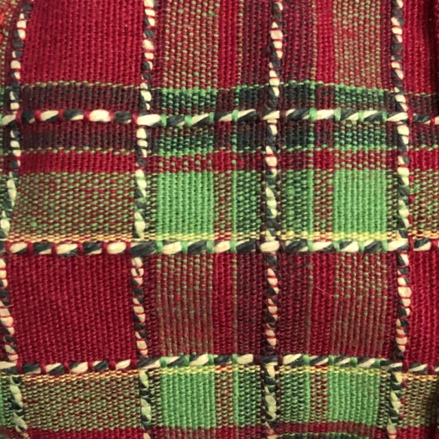 Longaberger Basket Liner 2010 Tree Trimming Little Falling Snow Holiday Plaid