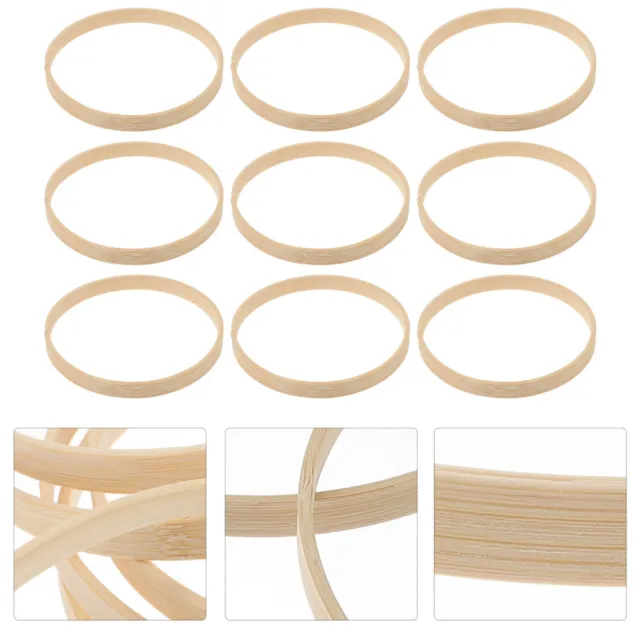 12 piezas marco de corona de metal maderas anillos de madera cinta decoración de bodas