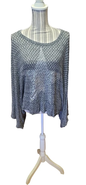 Lauren Moshi Cracked slouch Star Heather Gray Long Sleeve Shirt Size XS. (1886) Lauren Moshi Cracked slouch Star Heather Gray Long Sleeve Shirt Size XS. (1886)