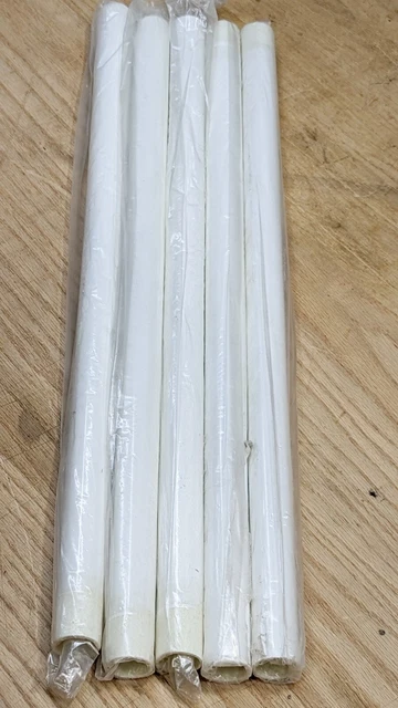 5 Lot Fiberglass Round Tube 1/16" Wall 1" OD 20" Long White Antenna Parts