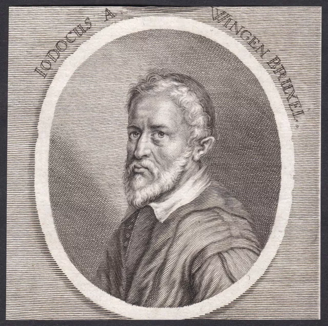 Joos Van Winghe Painter Portrait Flanders Copperplate Engraving 1700