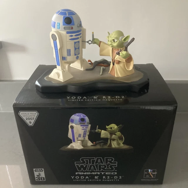 STAR WARS~CLONE WARS~YODA ON KRYBUCK~MAQUETTE~LE 3500~GENTLE GIANT LTD~MIBS