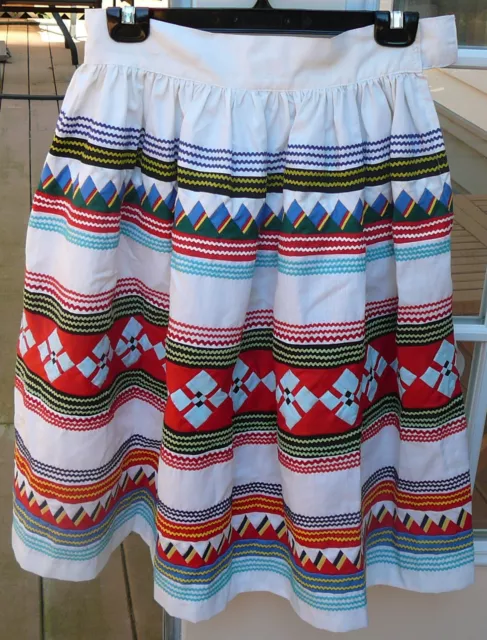 Seminole Native American handmade patchwork skirt circa 1980s, well kept