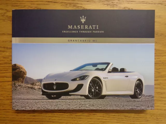 Maserati Grancabrio MC Owners Handbook/Manual