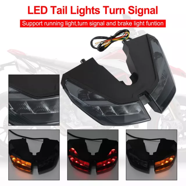 Tail Lights Turn Signal For DUCATI HYPERMOTARD 821 939 950 SP 2012-2021 Black A9