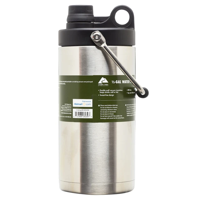 OZARK TRAIL 1/2 Gallon Doublewall Vacuumsealed Stainless Steel Water