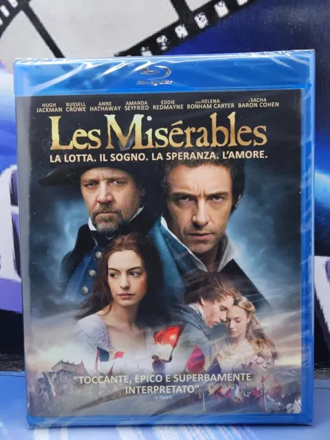 MISERABLES LES  BLU-RAY Hugh Jackman Russel Crowe Anne Hathaway italiano *NUOVO*