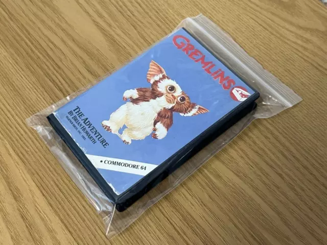 Rare Clam Cased Gremlins The Adventure Commodore 64 Cassette - Tested & Working!