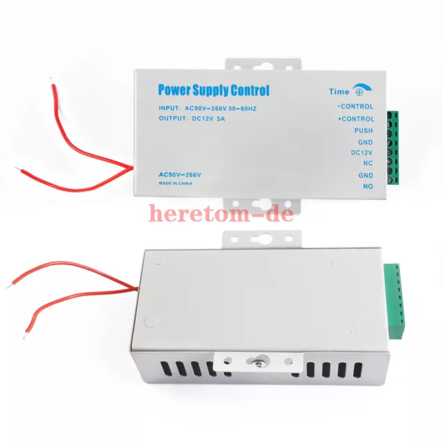 Door Access Control Switch Power Supply DC 12V 5A AC 90-260V 60W