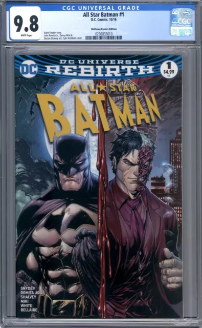 All-Star Batman #1  Tyler Kirkham Variant Cover  Two-Face Midtown Comics CGC 9.8