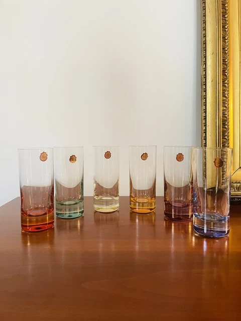 Ensemble de 6 Verres à eau ou à Orangeade Cristal de Bohème