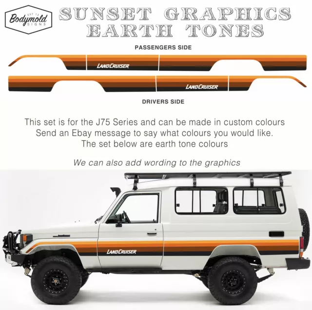 TOYOTA LANDCRUISER TROOPY 75 Series EARTH TONES Sunset Graphics/Stripes