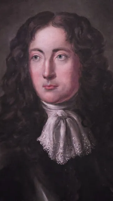 Fantastic 18th Century Oil Painting Jacobite Leader in Armour Portrait
