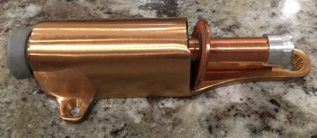 NOS / NEW OLD STOCK Glynn-Johnson Copper Foot Plunger Door Stop - #1154 NICE!!!! 2