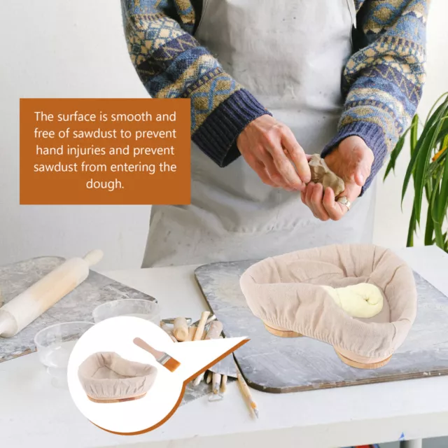 Handmade Heart-Shaped Bread Proofing Basket Set for Sourdough Baking with Brush