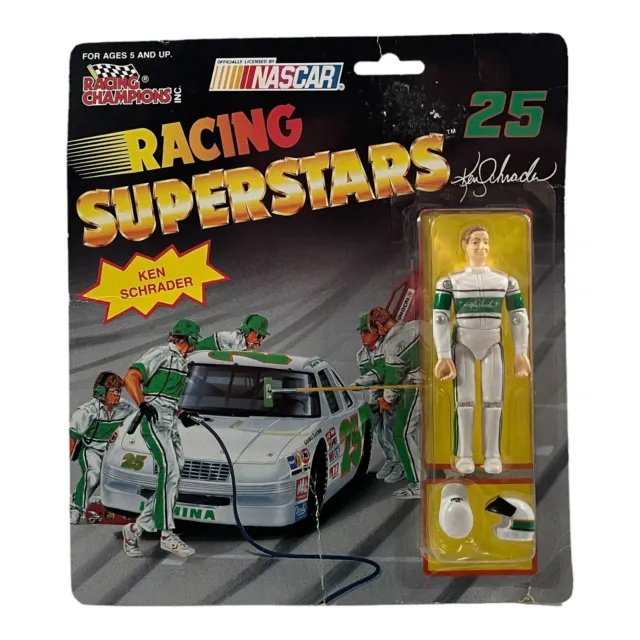 Figura de acción Racing Superstars Kenny Schrader NASCAR Racing Champions 1991